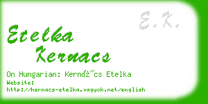 etelka kernacs business card